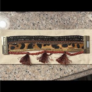Victoria Emerson Leopard Print Tassel Bracelet
